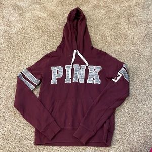 PINK Maroon Hoodie